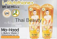 L-GLUTATHIONE MAHAAD VITAMIN C WHITENING SUNSCREEN BODY SERUM LOTION 180G.