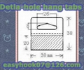 PVＣPET Detla-hole hang tabs 3