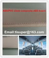 PVC leather composite with ABS plastic sheet 