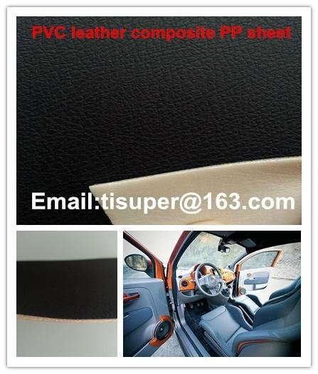 PVC leather composite with ABS plastic sheet  4