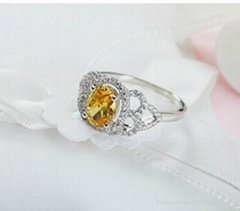 Elegant Lady Platinum Plated Spinel Ring from China Wholesale Supplier