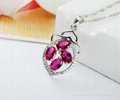 S925 Sterling Silver Platinum Plated Spinel Pendant from China