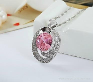 Lady Spinel Pendant with S925 Sterling Silver Platinum Plated
