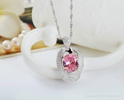 Lady Spinel Pendant with S925 Sterling Silver Platinum Plated 2