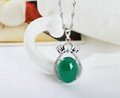 Chinese Supplier S925 Sterling Silver Platinum Plated Onyx pendant 1