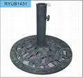 7kgs round cast iron umbrella  base