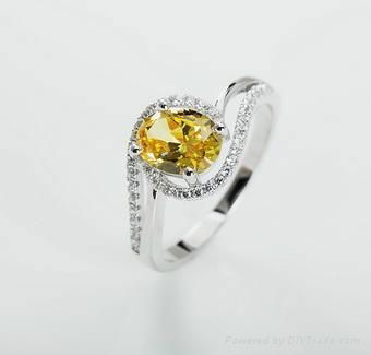 Rings for teen girls one stone yellow spinel ring 