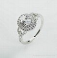 S925 Seal Ring spinel ring set jewelry