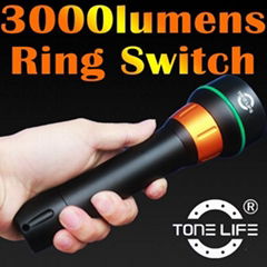 Tonelife TL2300 3000lm Main Diving Flashlight  for Camping