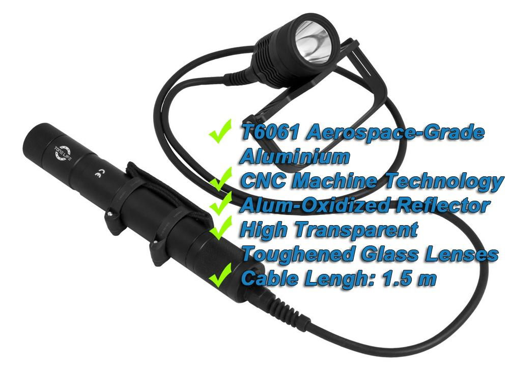 TonelifeTL3301 Best Led Head Torch with Button Switch Diving Torch 2