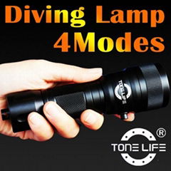 Tonelife TL3212V High Power Led  Diving Video Flashlight Torch Lights