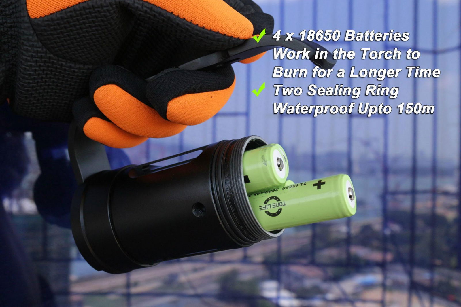 Tonelife TL4008 Brightest Led Waterproof Led Diving Torch  Flashlight 5