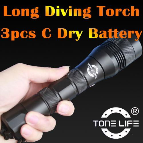 Tonelife TL3208 3*C Size Battery Best Quaility Diving Flash Light Lamp