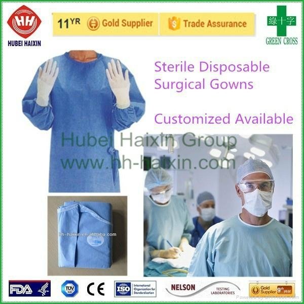 Disposable non woven SMS isolation gown wholesale 5