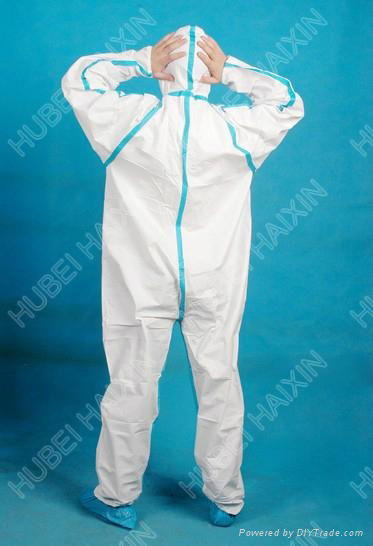 DIsposable non woven high quality TYPE 4 Coverall (Back View)