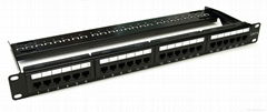 Cat6 unshield system 24 ports patch panel