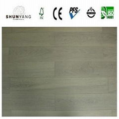 White-Wash Russian Oak Engineered Wood Flooring