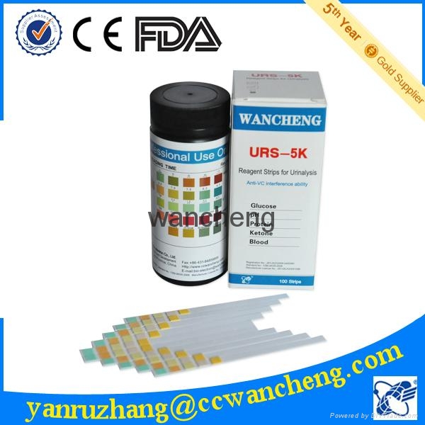 Diagnostic dipstick made in China high visibility test strips URS-5K 2