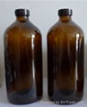 1000ml Amber Glass Boston Round Bottle