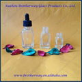 Clear Glass Dropper Bottle with Childproof Cap for E-juice  1