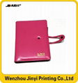 leather thin spiral golden stamping notebook