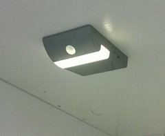 Recharging surface mounted LED PIR sensor lights