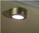 Rechargeable LED round light under cabinet 