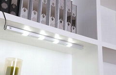 Surface mounted LED strip lights under cabinet