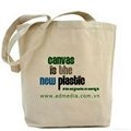 Natural white cotton handle or string promotional shopping  bag in Vietnam 3