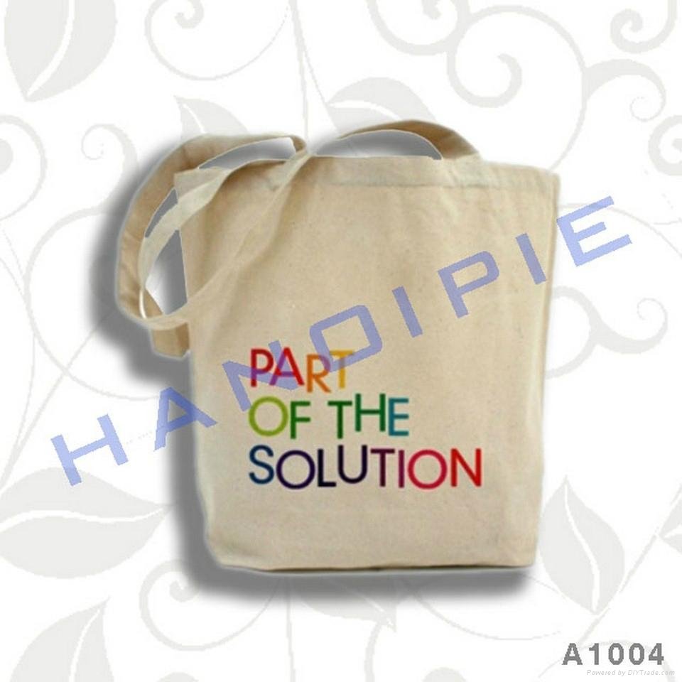 Natural white cotton handle or string promotional shopping  bag in Vietnam 4