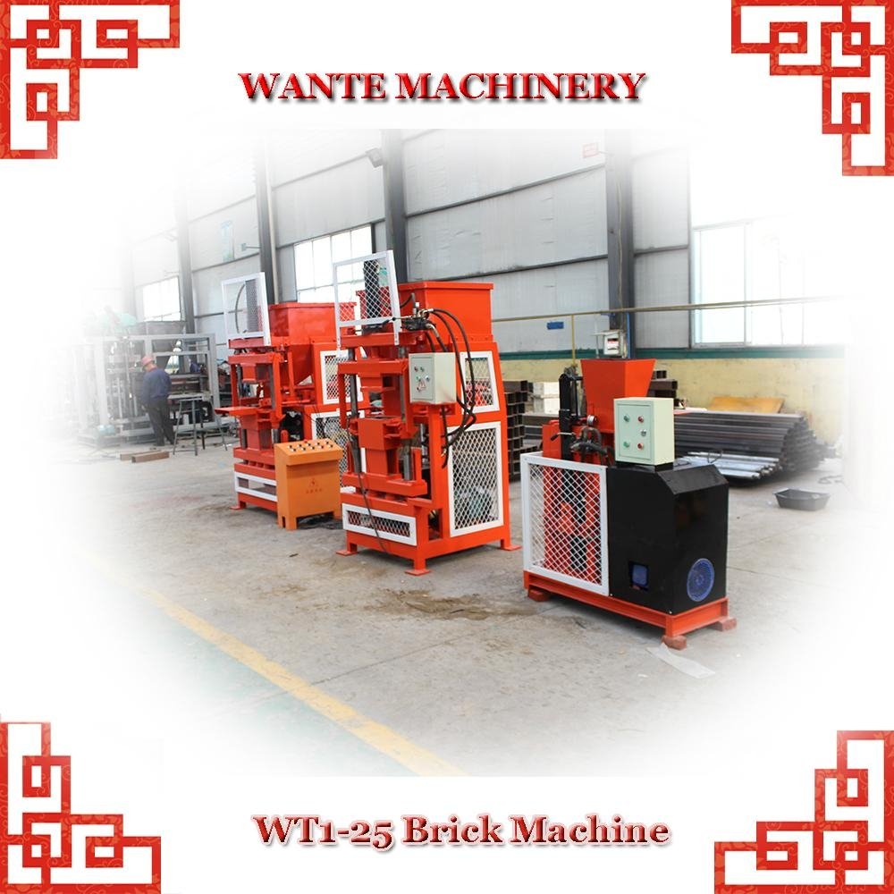 WANTE MACHINERY WT1-25 Interlock brick making machine 5