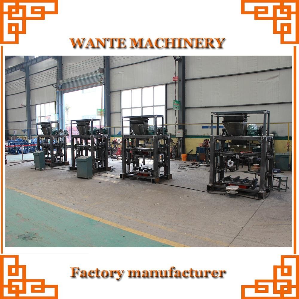 WANTE MACHINERY QT40-1 concrete block machine with block machine wood pallet 4