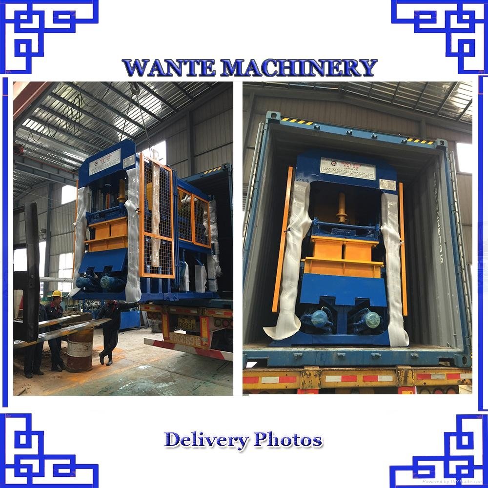 WANTE MACHINERY QT10-15 high quality masa full automatic concrete block machine 
