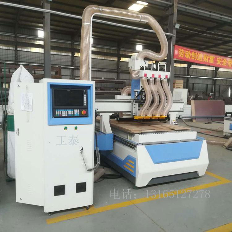 Woodworking engraving machine straight row machining center