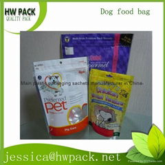 zippered top pet food bag