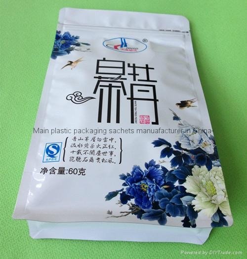 plastic stand up zippered tea packaging bag 2