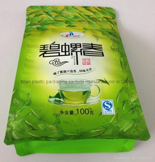 plastic stand up zippered tea packaging bag 4