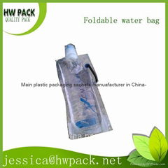 plastic folded drinking water bag