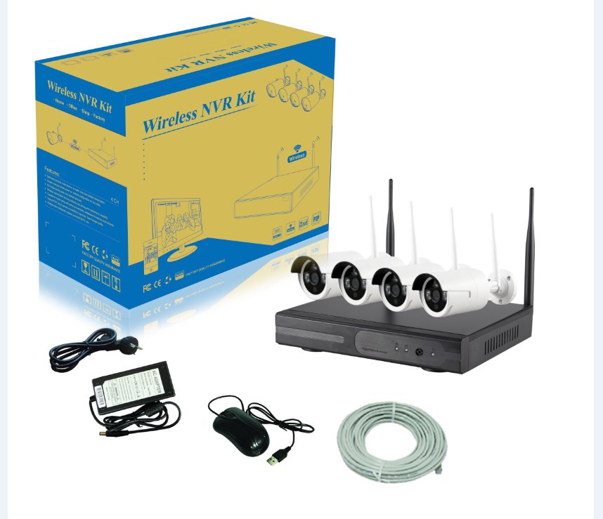 4CH 960P HD Wifi NVR KIT Wireless  IP Camera System Wireless NVR Kit 