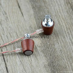 factory promotion earphone &cool in-ear stereo wood earphone