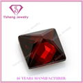 Square Princess Cut Red Garnet Synthetic Gems Stones 4