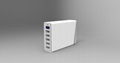 60W 12A  6ports USB Travel Charger with