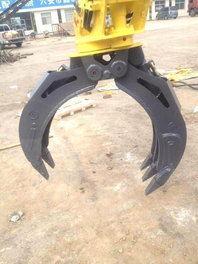 Beiyi excavator hydraulic rotating log grapple 2