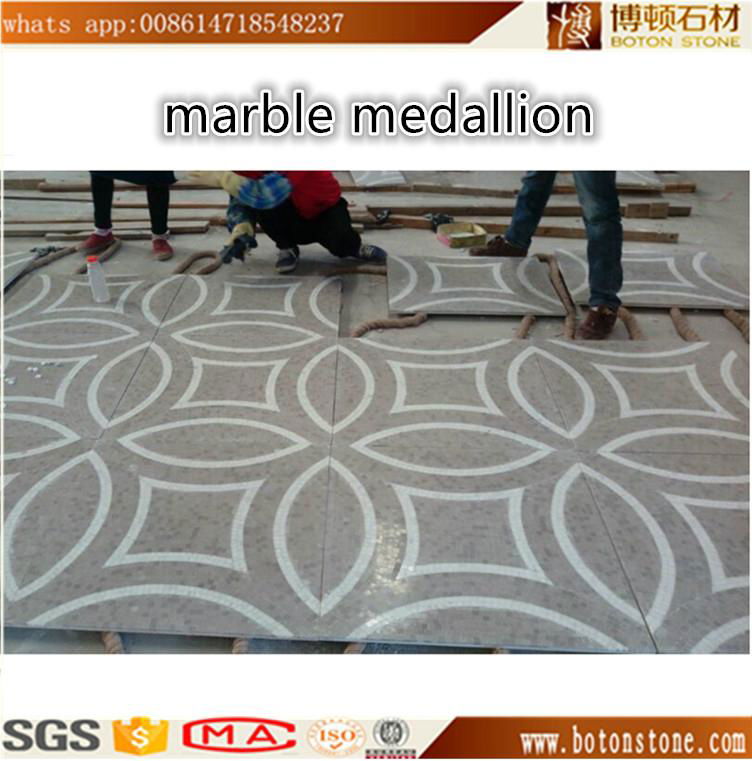water jet marble medallion designs for hotel lobby 3