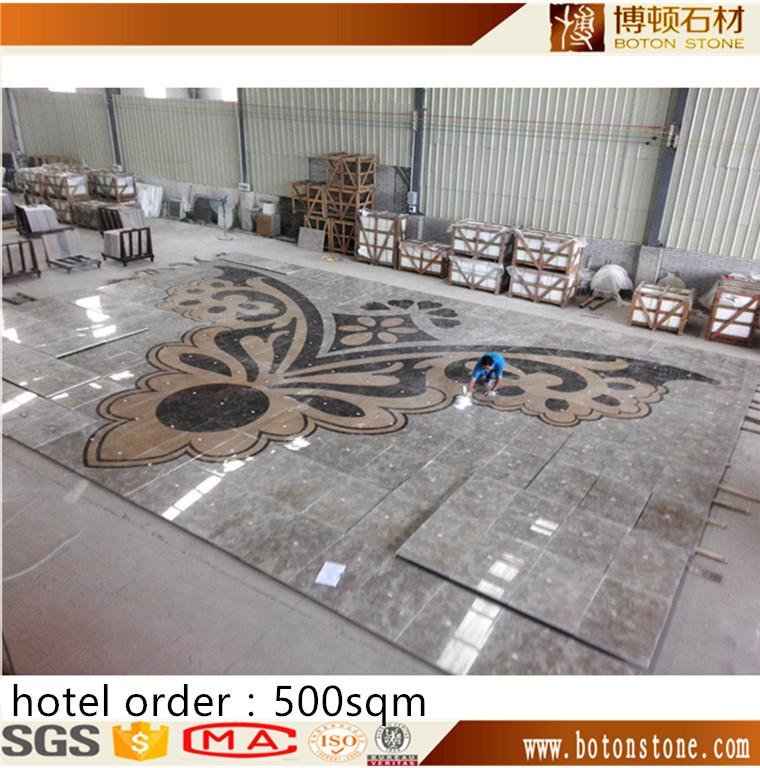 water jet marble medallion designs for hotel lobby 4