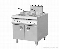 Electric style Two Fryer Include Two Basket with Cabinet