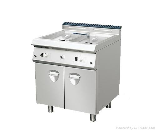 Electric style Two Fryer Include Two Basket with Cabinet 2
