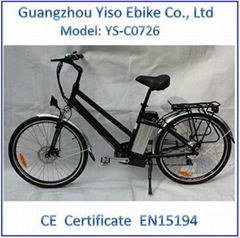 Electronic motorized bikes with front suspension fork