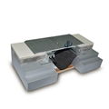 Floor to floor modular Aluminum Profile expansion joint for mall 1