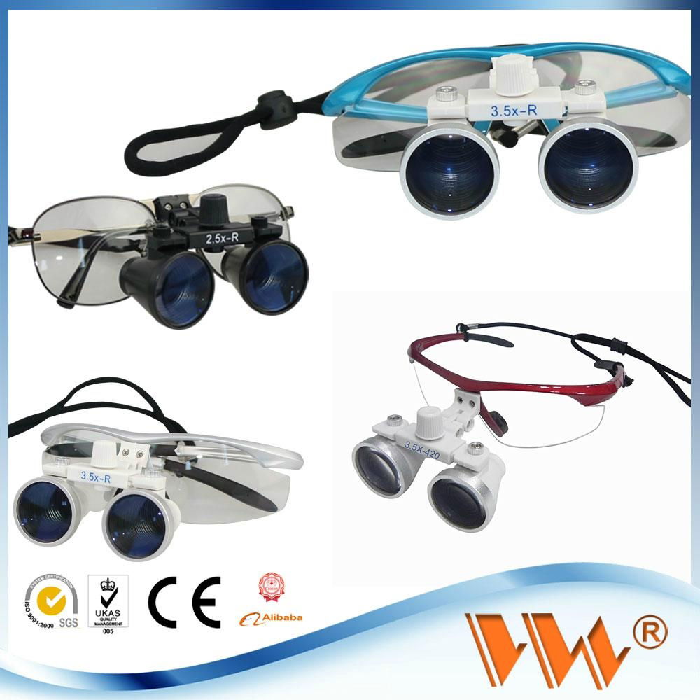 factory price 2.5 time 3.5 time dental loupe with light 5